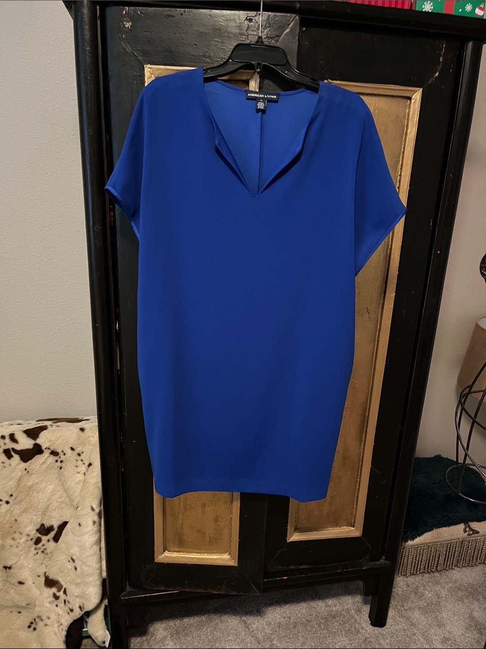 American Living Royal Blue V-Neck Shift Tunic
